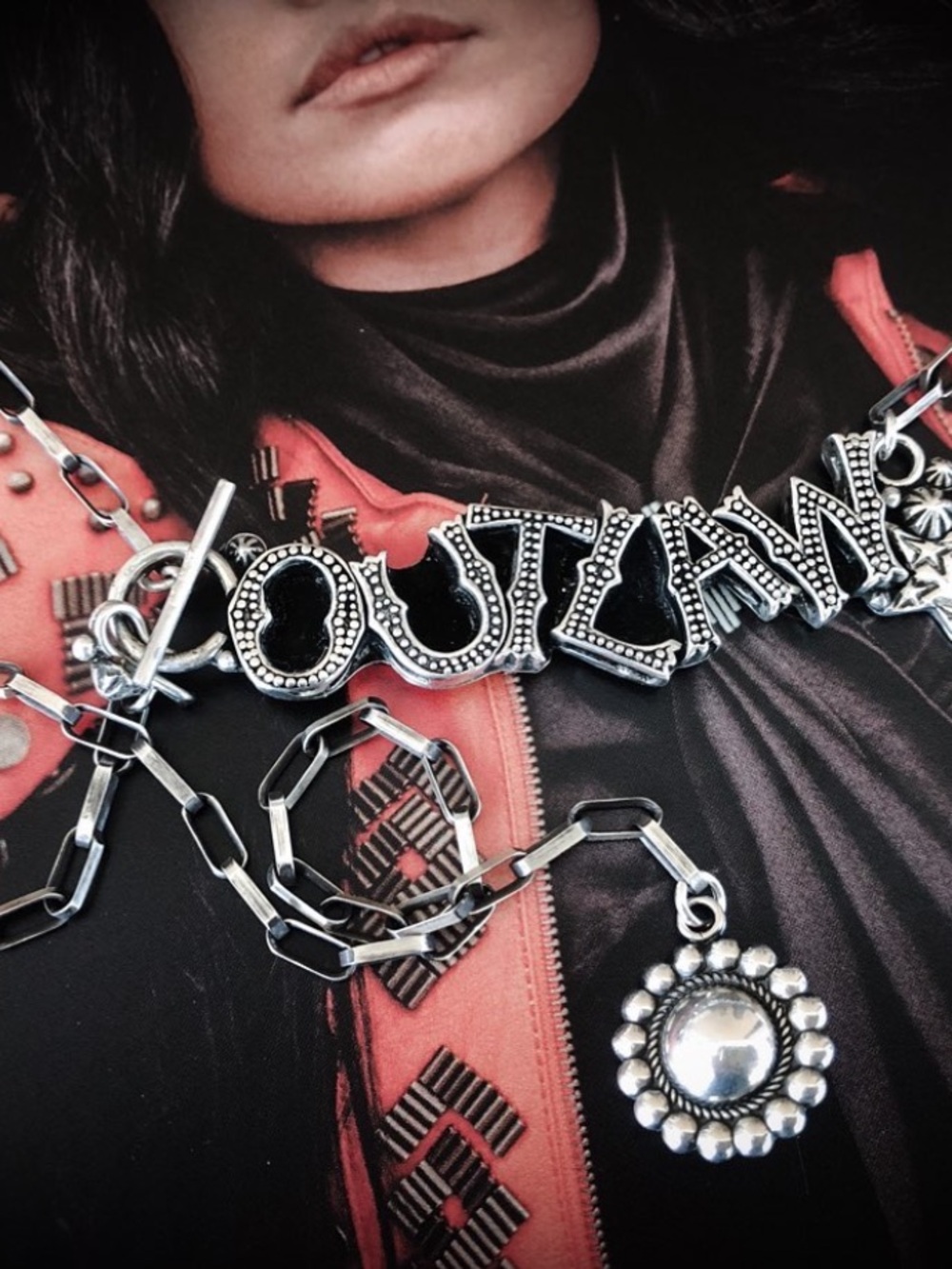 Spoiled Cowgirlz Outlaw Sterling Silver Outlaw Pendant - OS
